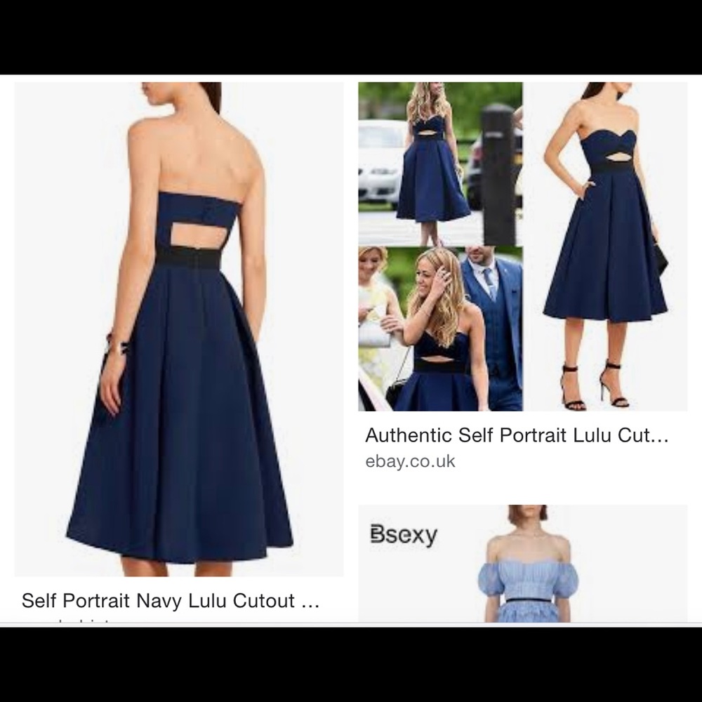 Brand New strapless dress with front and back cut-out.